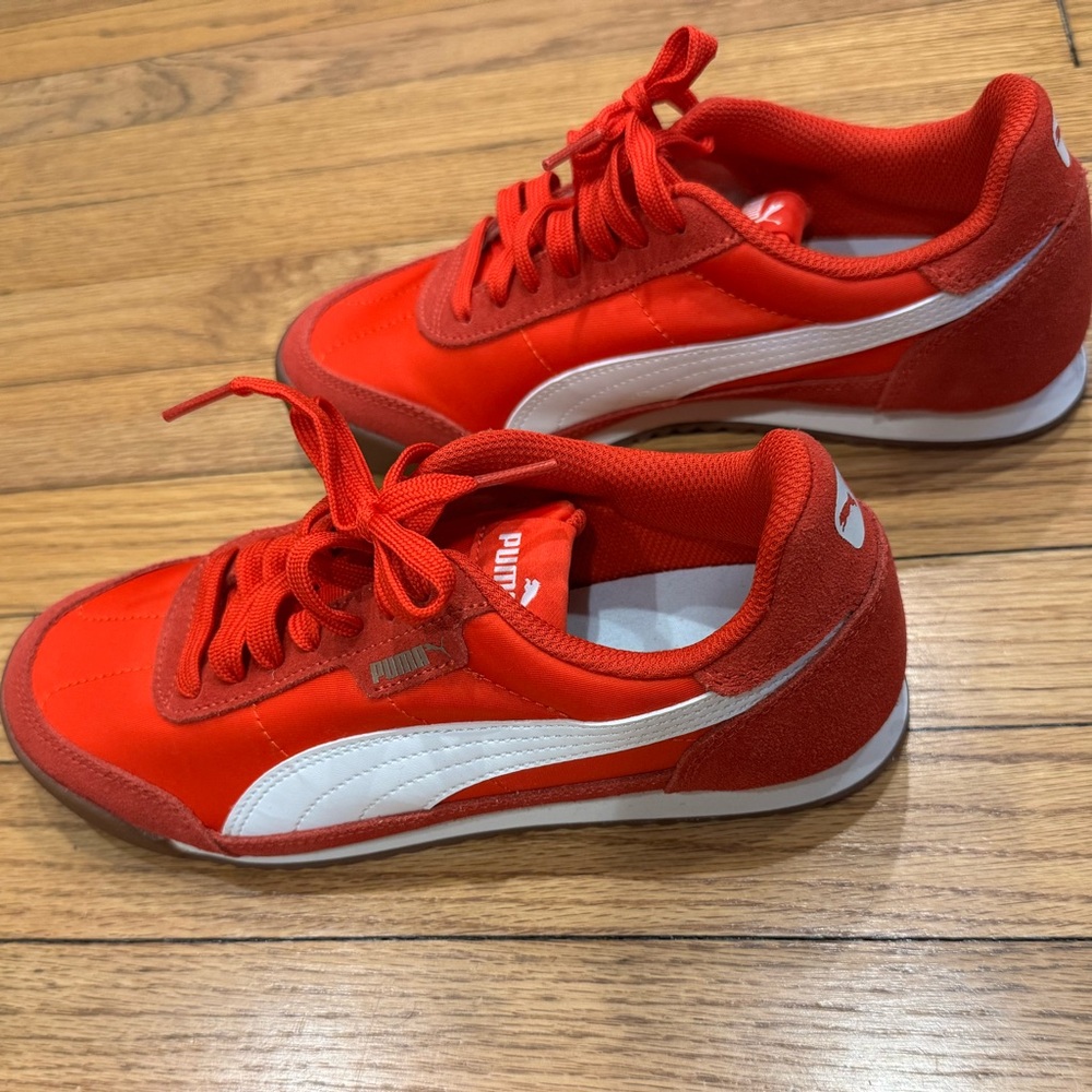 NWOT Puma Women’s Bright Red and White Sneakers